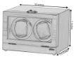 Picture of Double Watch Winder Burl Wood w/LCD Display w/Japanese Mabuch Motors