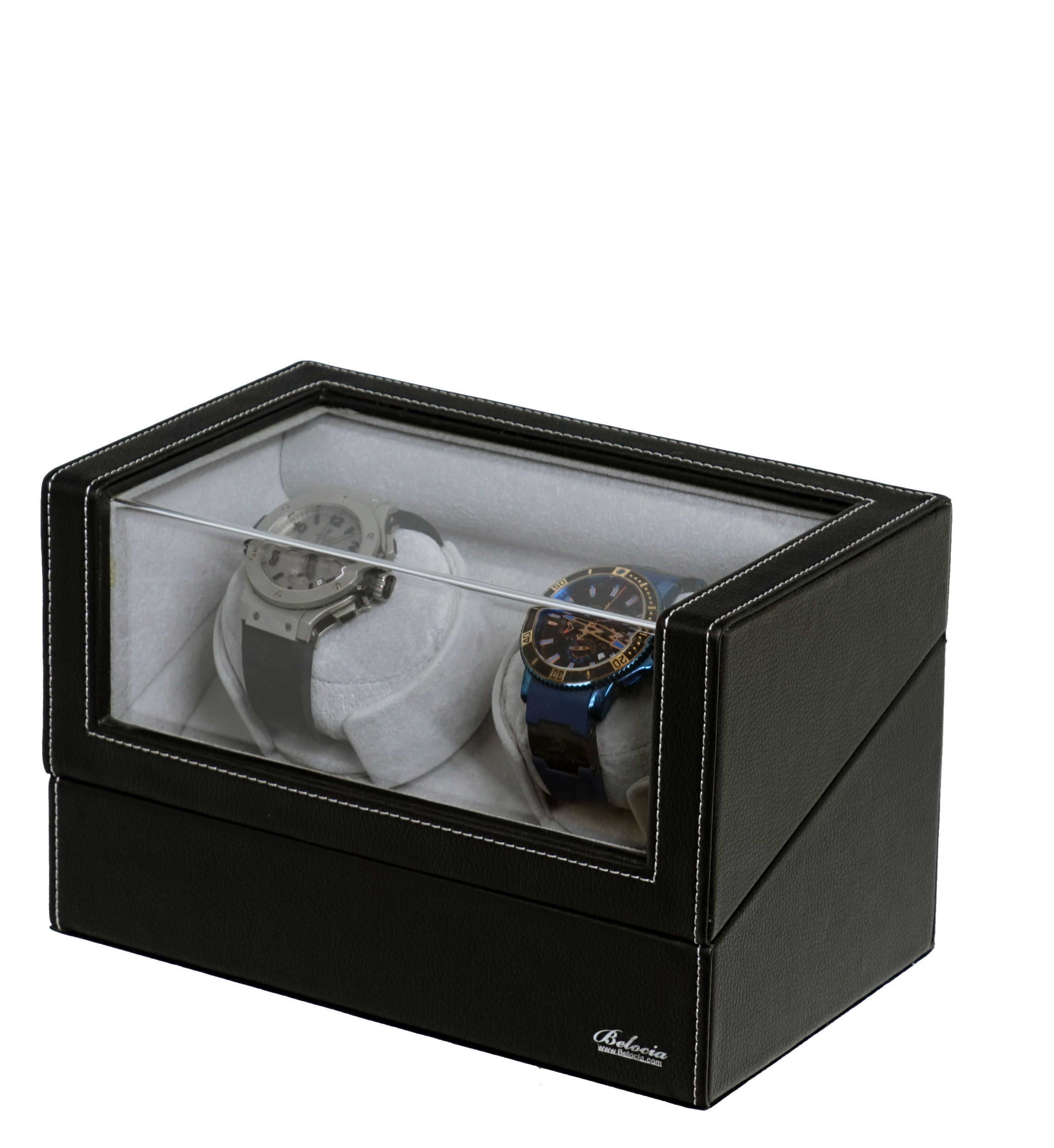 Watch Winders for Automatic Watches,Double Watch Winder Wood w/LCD