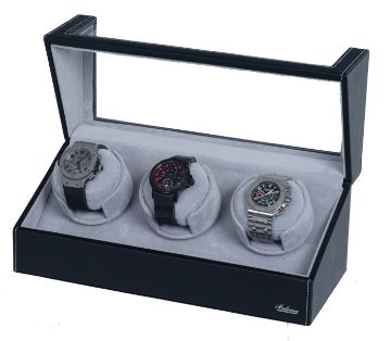 Triple Watch Winder With Japanese Mabuchi Motor, Belocia triple watch winder