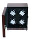 Four Watch Winder Ebony Wood w/LCD Dispaly