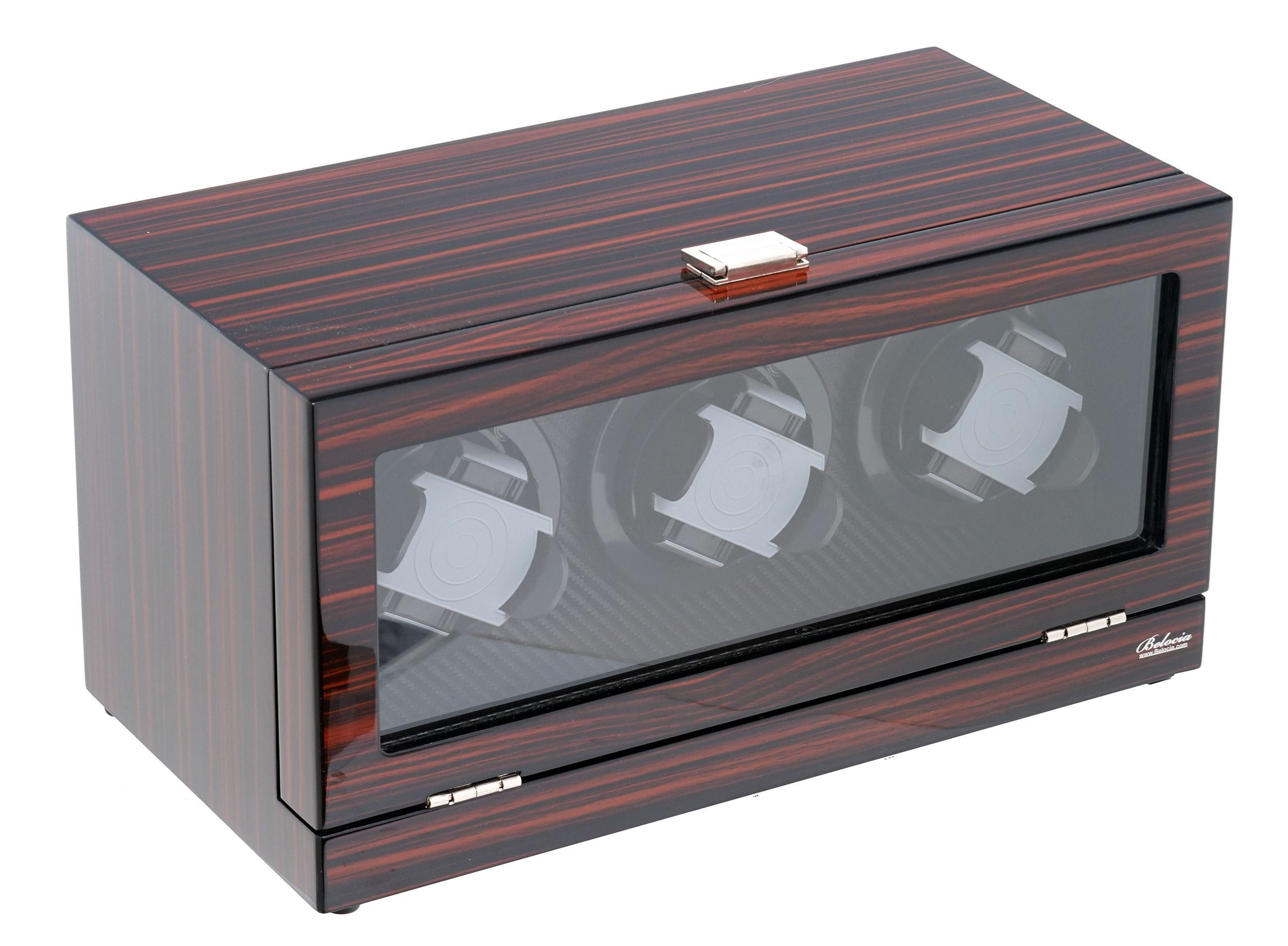 Watch Winders for Automatic Watches,Triple Watch Winder Ebony Wood w
