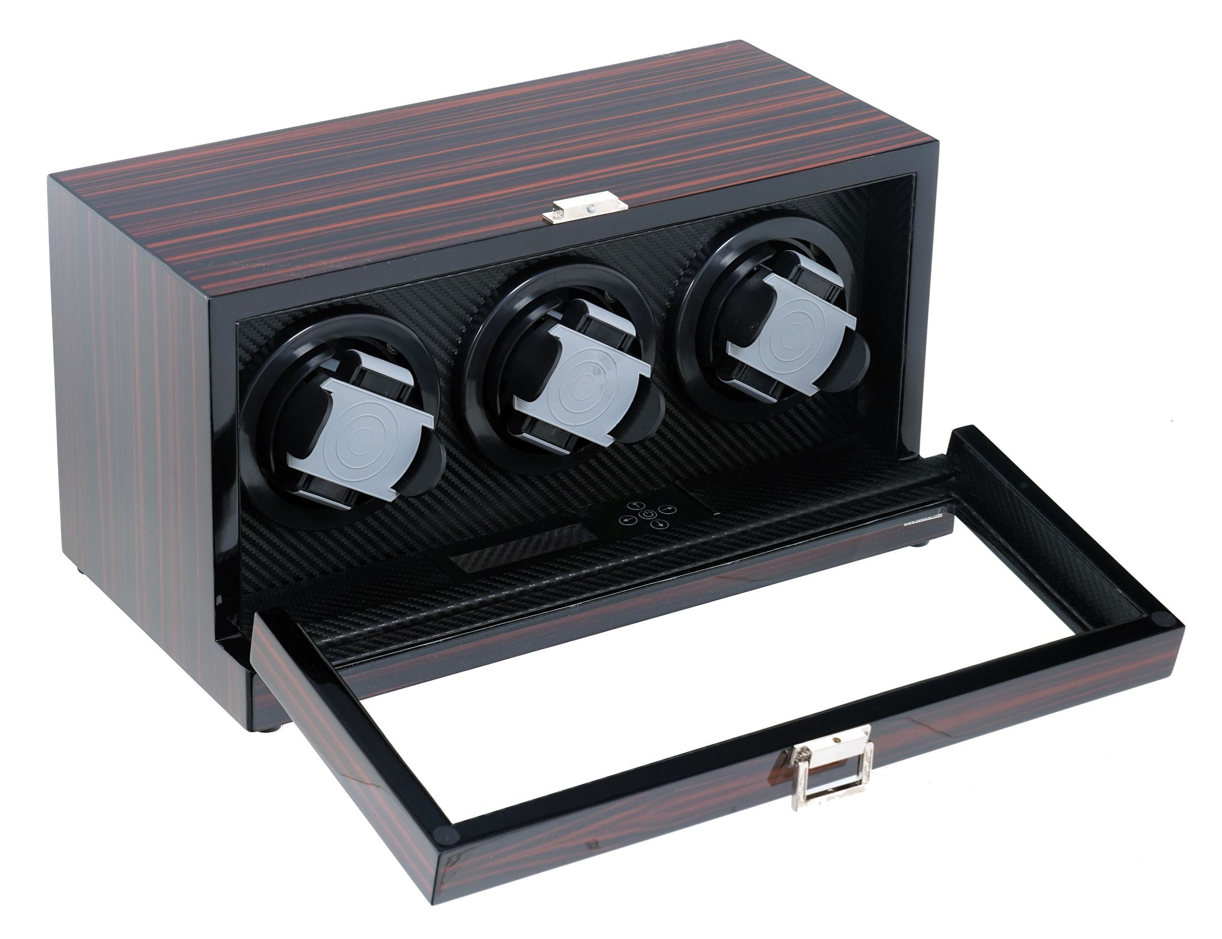 Watch Winders for Automatic Watches,Triple Watch Winder Ebony Wood w