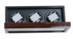 Triple watch winder black carbon fiber interior
