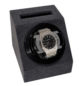 Single Watch Winder For Drawers Grey Velvet Single Watch Winder For Drawers Grey Velvet